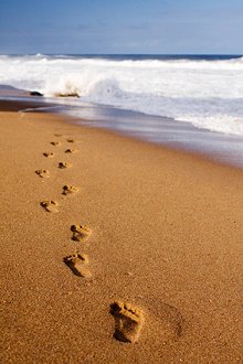 Individual therapy and Coaching. Library Image: Footsteps in Sand